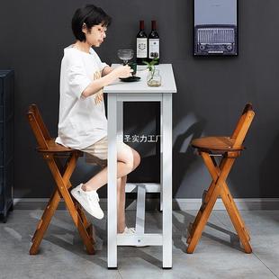 简430BTY约可折叠吧台椅高子脚凳酒感椅子凳有靠前背台客厅吧家用