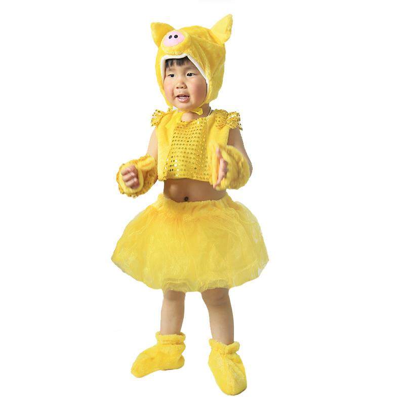 高档六服一猪表演服装幼儿节目三只小猪亲子舞蹈儿园童动物小演出