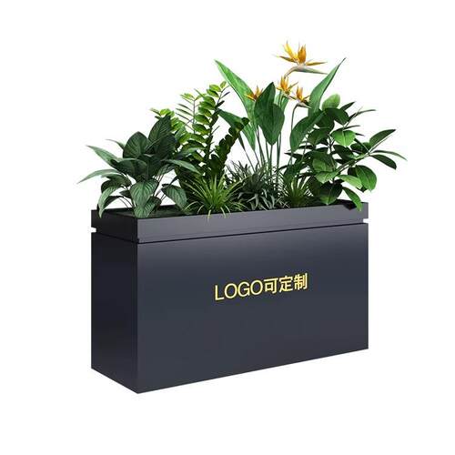 户外不锈钢坐凳花箱商场花池室外座椅组合花坛种植槽隔断花架组合