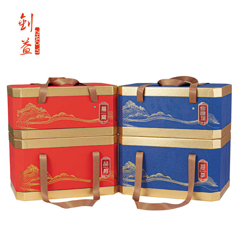 即食海参包装盒便携礼品盒海鲜大闸蟹燕窝佛跳墙红色蓝色冷藏箱