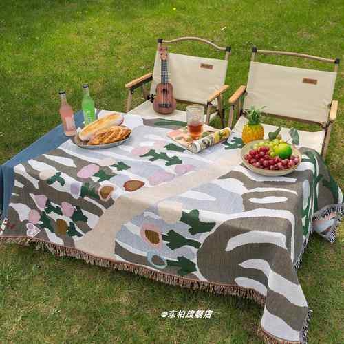 DOBO户外露营防潮垫加厚桌布垫子野餐垫毛毯野炊折叠坐垫草坪地垫