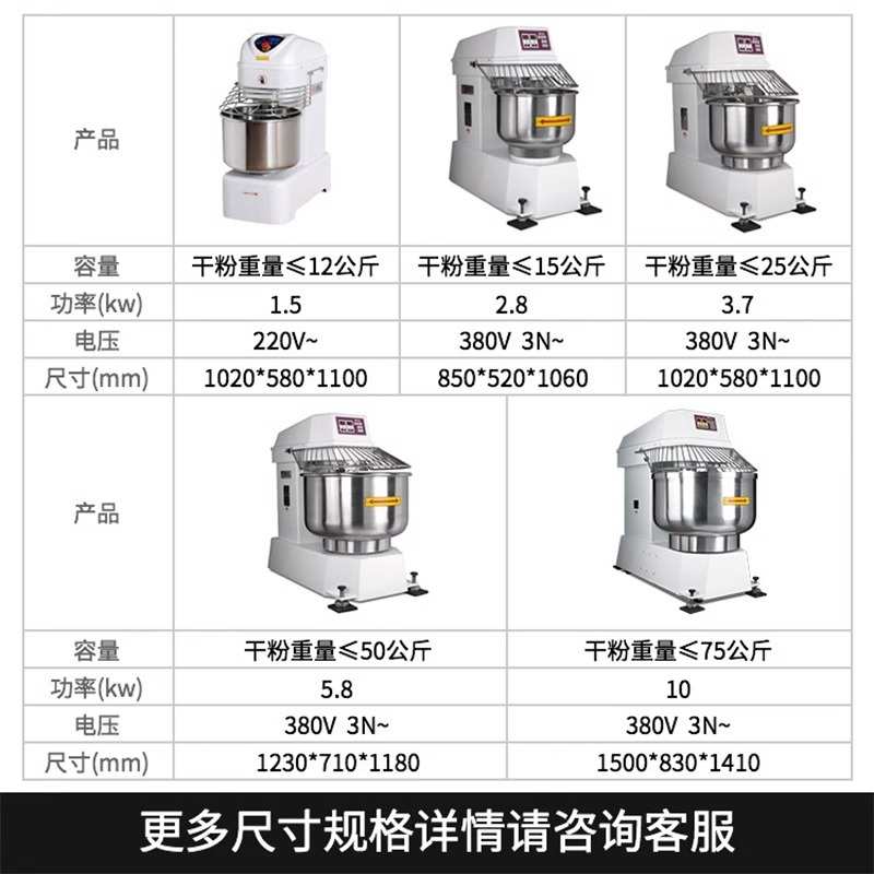 赛思达和面机商用NFJ-10/25/50/100kg打面机揉面机双动双速和面机