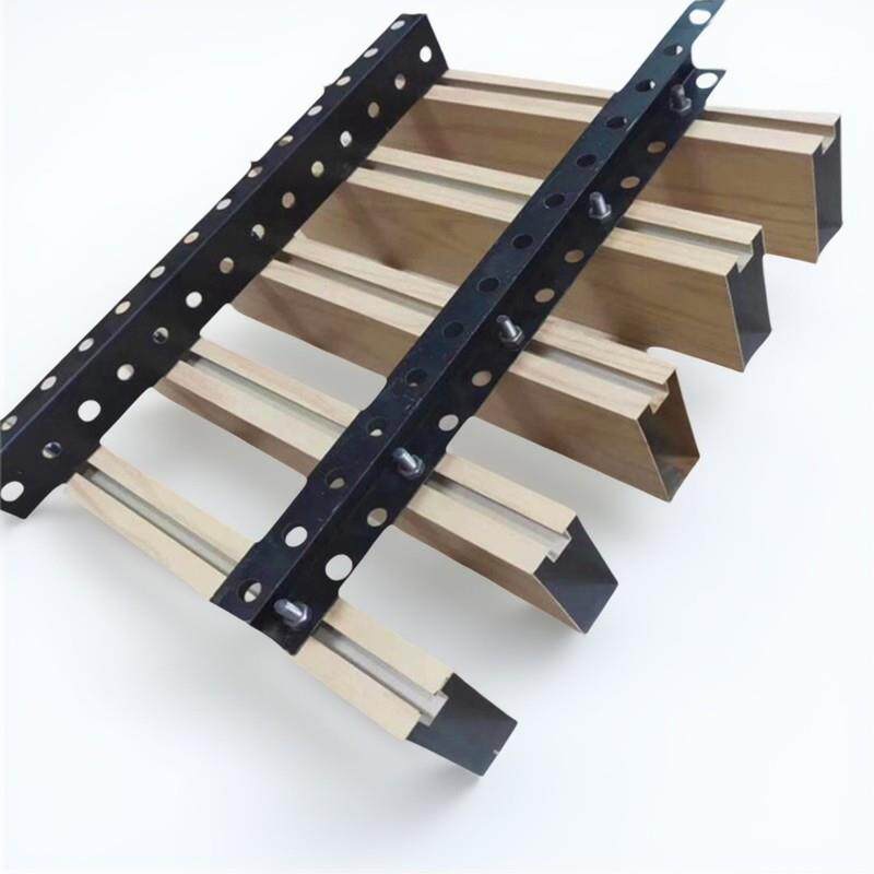 铝合金仿木纹铝方管转印铝方通吊顶格栅50 100铝通天花型材吊管条