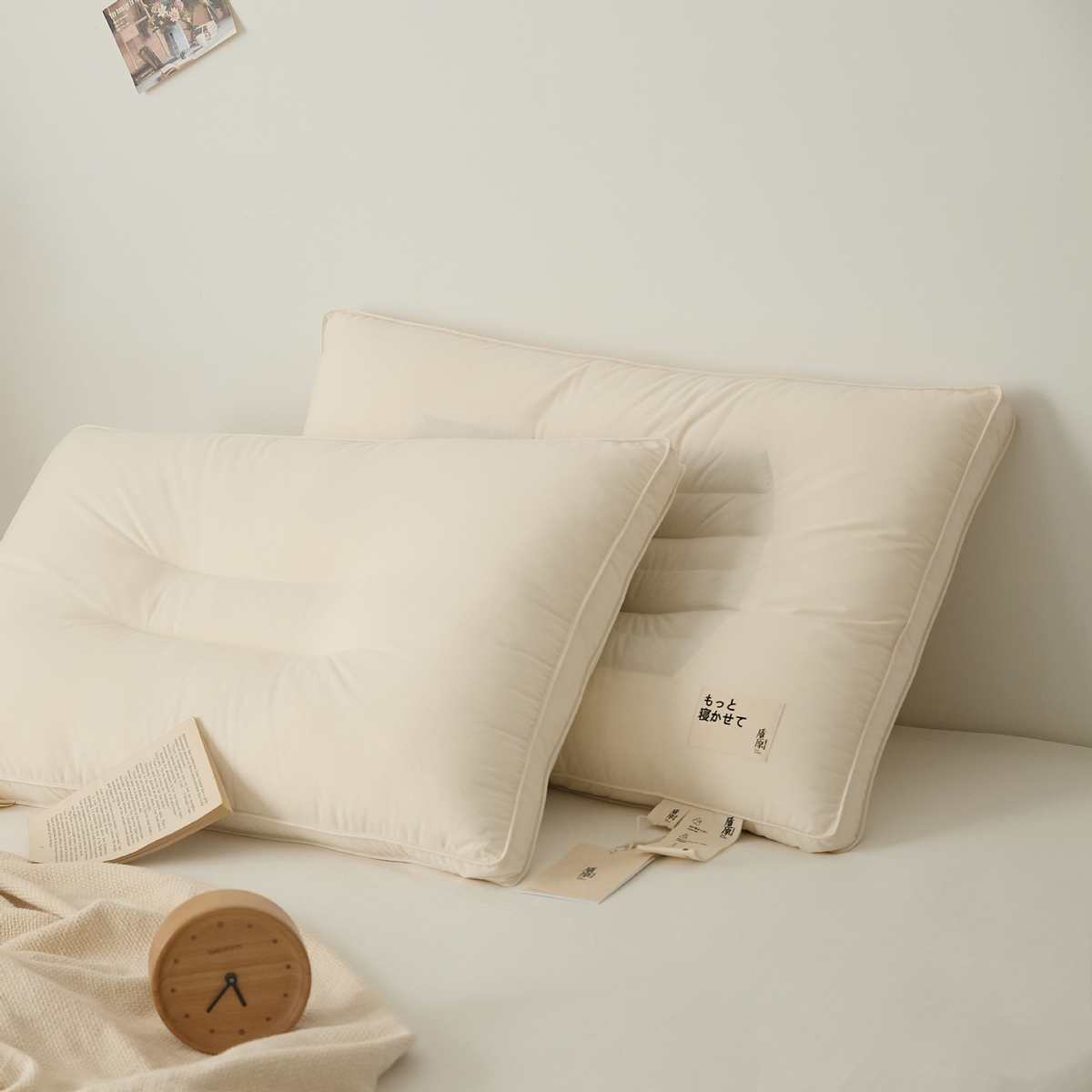 决明子睡眠枕头木本家用薄枕头女护颈枕单人护颈椎助睡眠枕芯批发