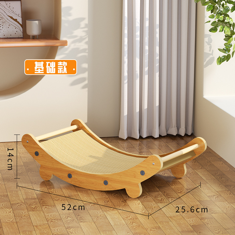 新款猫咪玩睡一体豪宅双层木质猫抓板多功能猫窝耐抓猫玩具