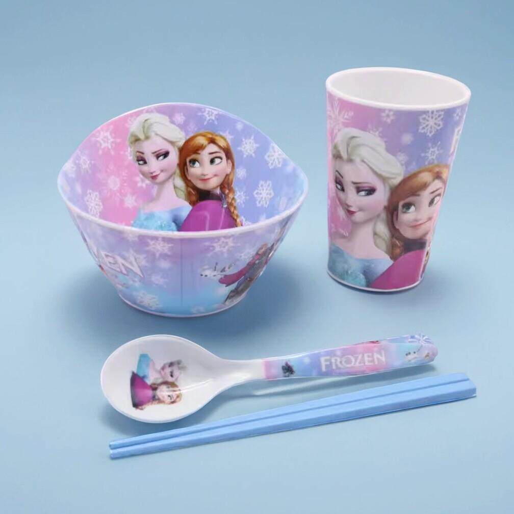 爱莎公主碗筷套装防摔餐具宝宝防烫儿童专用小孩冰雪奇缘勺子杯子