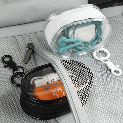 Travel Portable Data Cable Charger Hook Storage Bag, High Tr
