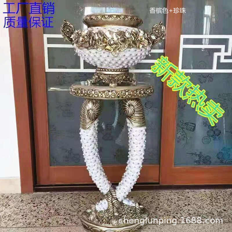 精美欧式台柱玻璃钢落地大花瓶花器干花插花摆件客厅酒店装饰摆件,鲜花速递/花卉仿真/绿植园艺,花盆,淘宝优惠券,粉丝福利购,淘宝优惠卷