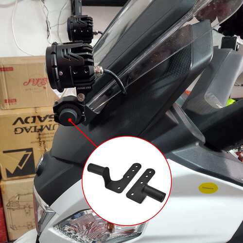 适用三阳CRUISYM 巡弋300改装九妹JOYMAX射灯支架Z300射灯固定杆