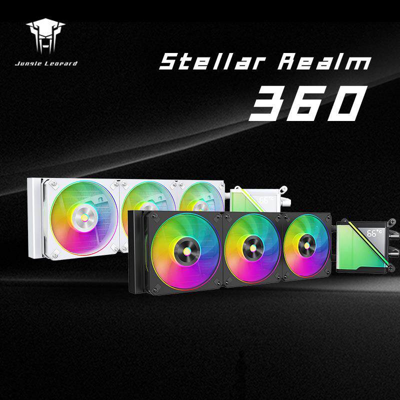 丛林豹星界360一体式cpu散热器数字显示ARGB灯光台式机散热风扇