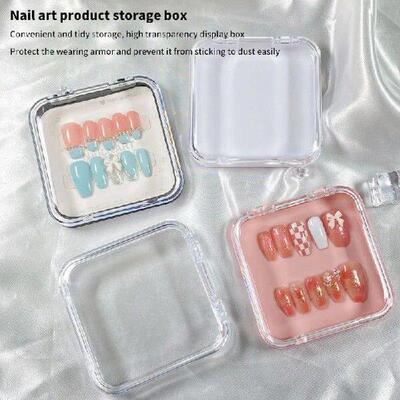 8.5*8.5cm Fake Nails Transparent Organizer Display Box