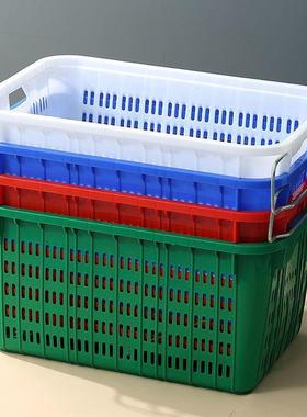 J5流C加厚塑料周筐蔬菜鲜配转送54608筐水果箩物快递生框服装熟胶