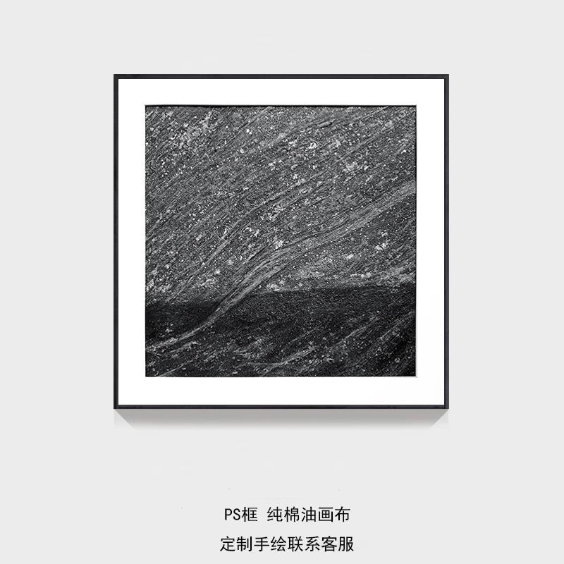 纯手绘油画装饰画客厅沙发壁画现代简约落地画抽象派黑白挂画家居