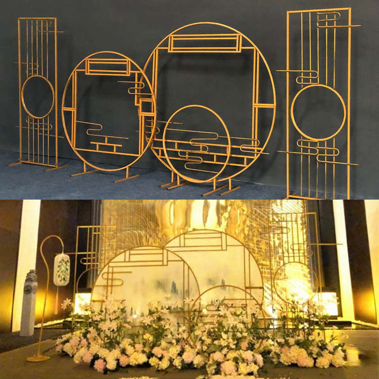 婚庆道具新款梦里香中式屏风忆江南路引背景装饰婚礼摆件屏风