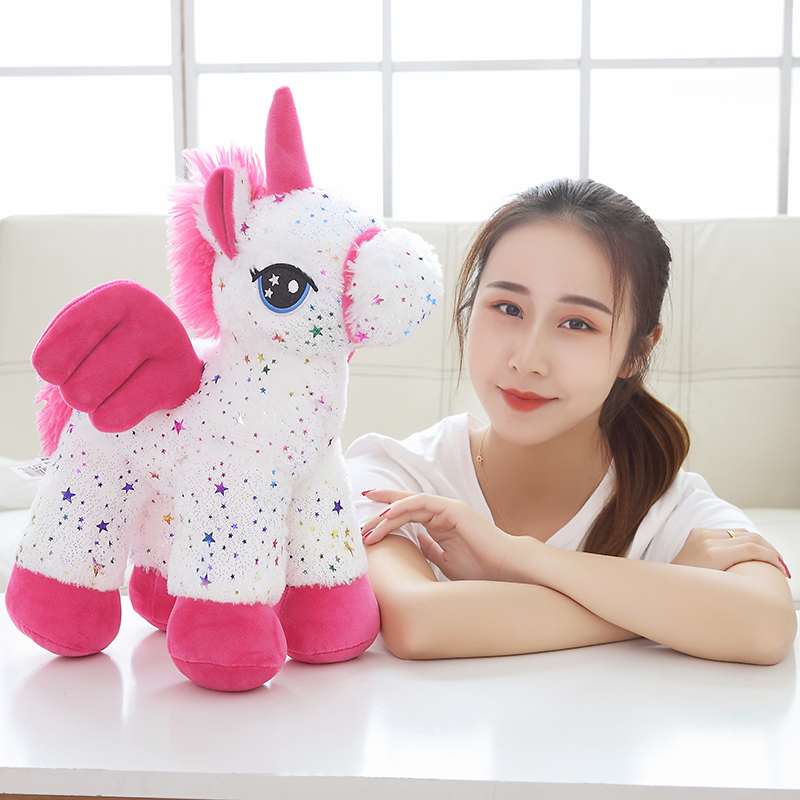 海利伟独角兽公仔女孩柔软毛绒玩具马玩偶可爱马娃娃生日礼物女生