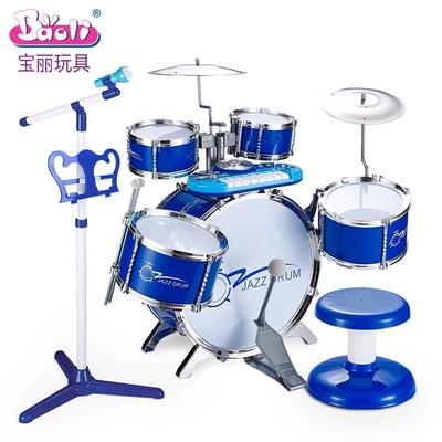 正品鼓新疆儿童宝丽2架子男孩3-6打鼓乐器宝宝玩具大爵士岁鼓入门