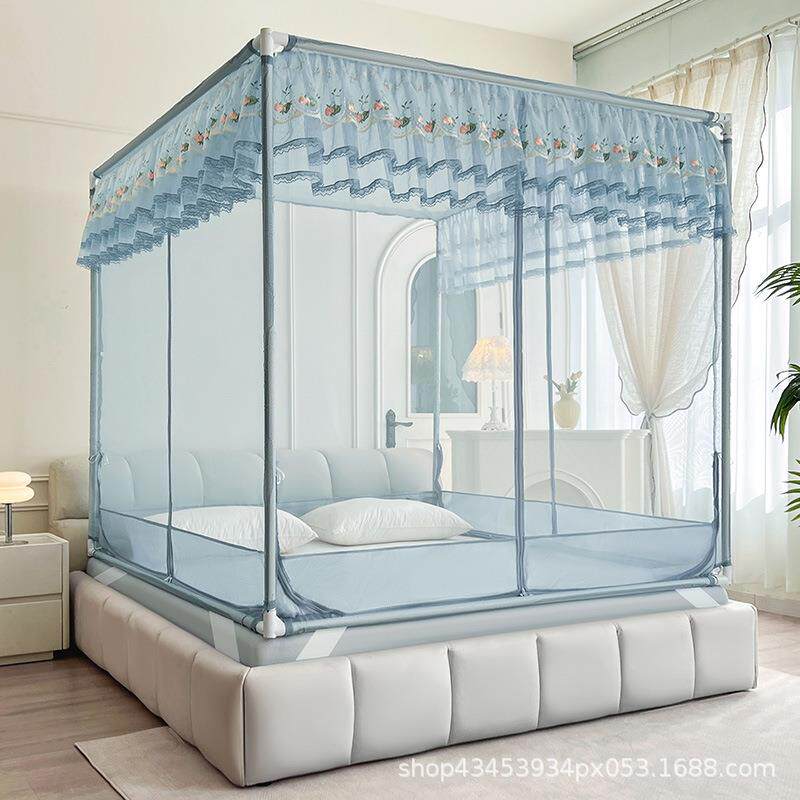 蚊帐蕾丝花边家用卧室免安装支架婴儿童防止掉床防摔神器儿童床