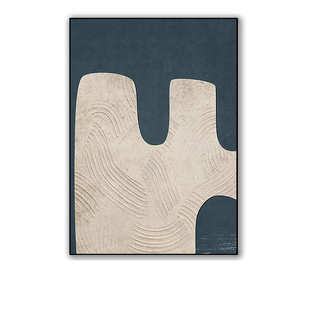 小众抽象艺术高级感玄关装饰画中古侘寂风客厅沙发背景墙油画壁画