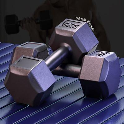 Dumbbell kettlebell training arm muscle pair of hexagonal