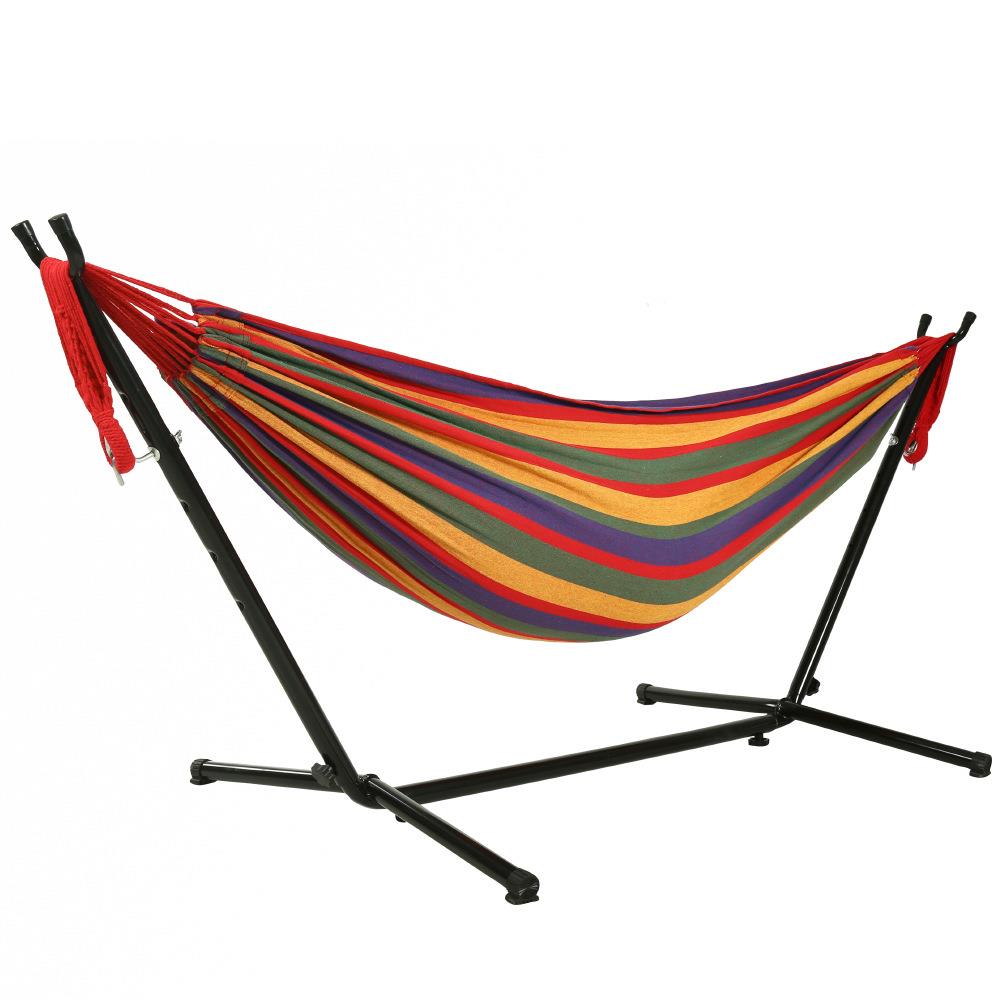 吊床支架棉帆布便携组装吊床双人吊椅秋千铁架子Hammock