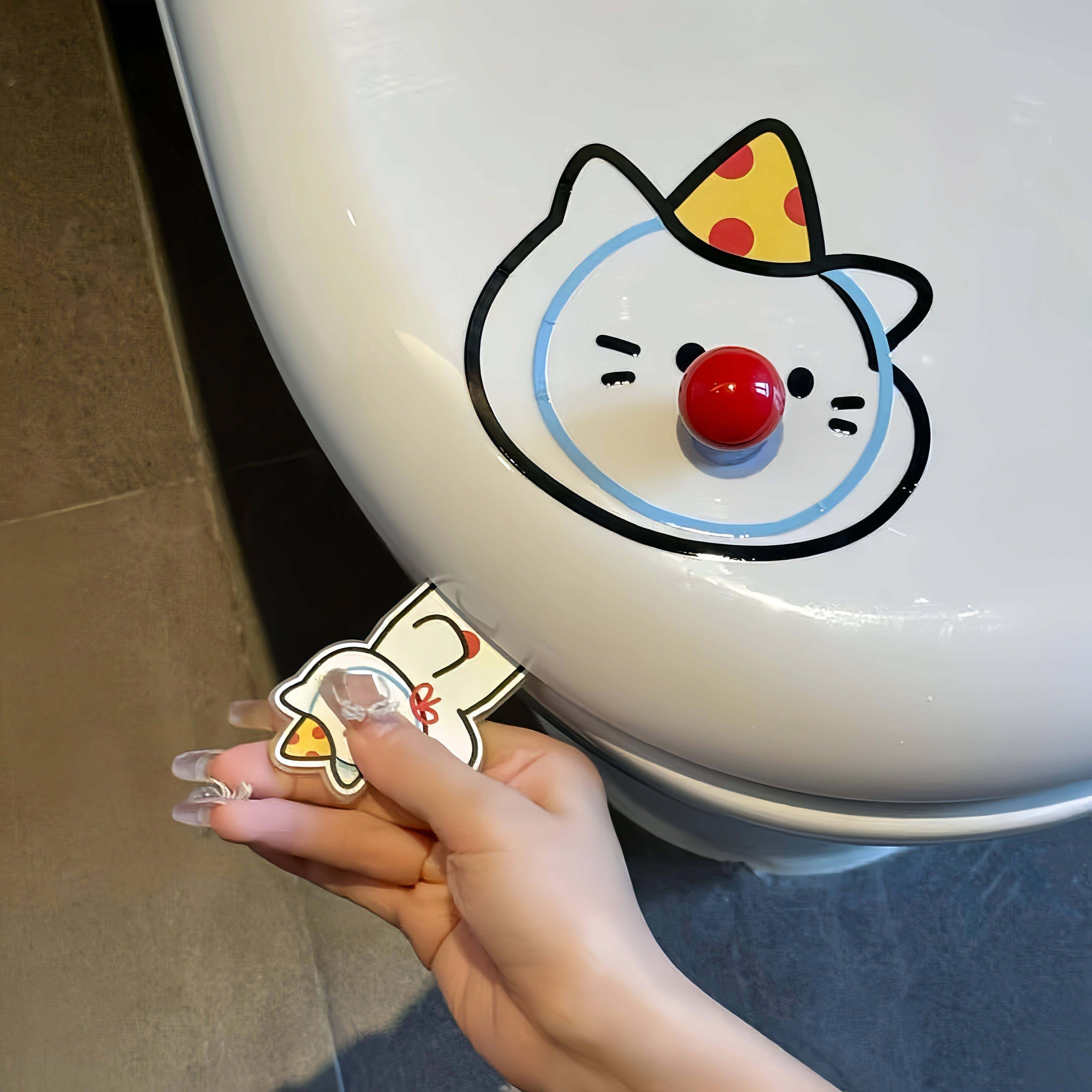 小猫马桶提盖器不脏手免接触厕所翻盖手提马桶贴装饰卫生间掀盖器