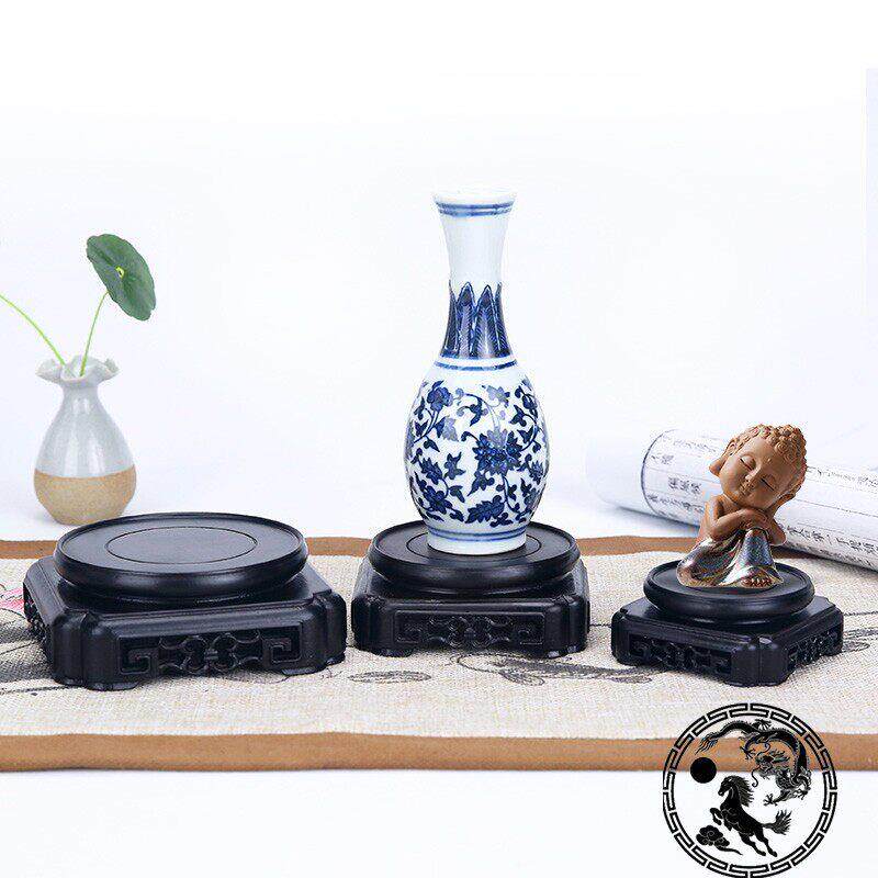 实木支架饰品石奇石茶壶盆景花瓶花盆香炉佛像红木方圆底座