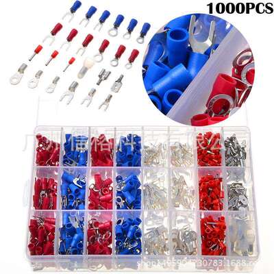 热卖1000pcs管型端子盒装冷压端子圆形端子组合