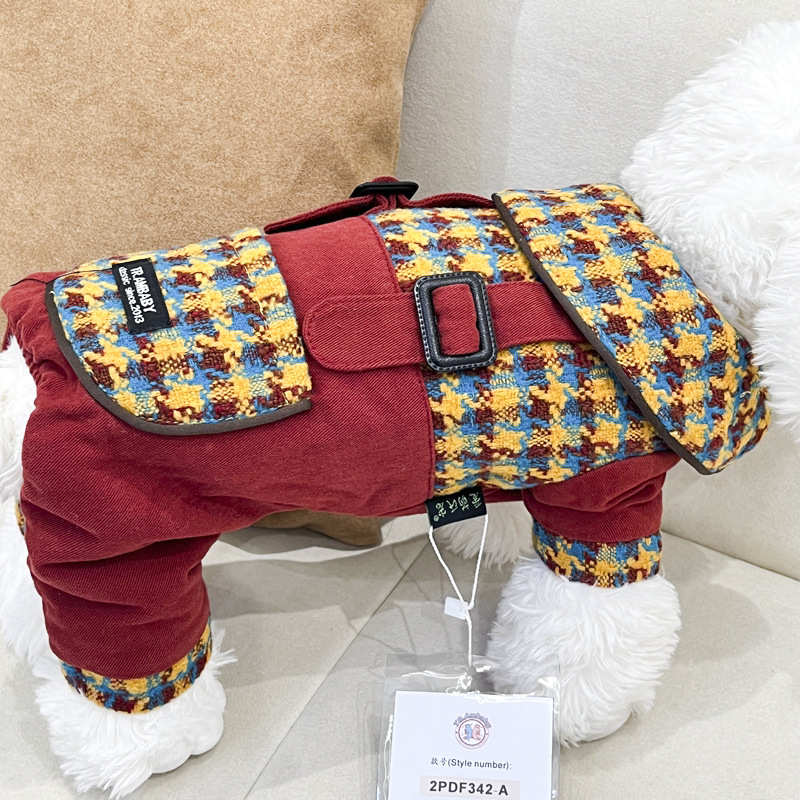 爱萌氏宠狗狗四脚衣服泰迪贵宾博美比熊秋冬舒适保暖宠物秋冬棉服