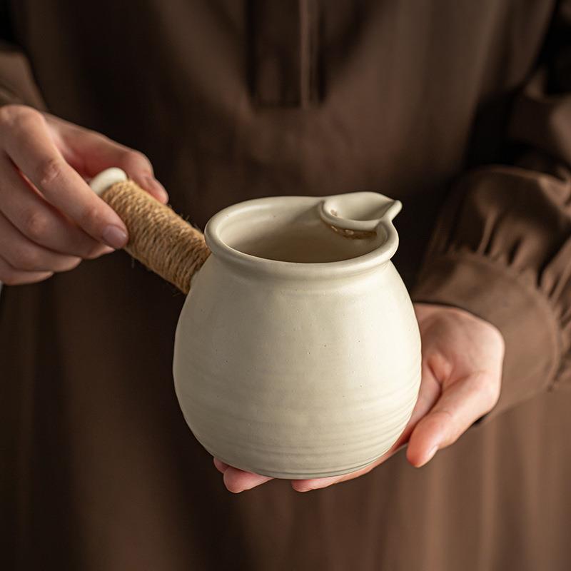 复古陶瓷罐罐茶煮茶器围炉全套电陶炉煮茶炉子套装烤奶茶侧把单壶