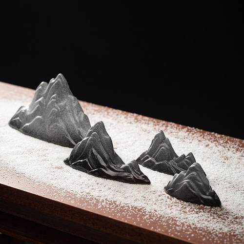 GGT新中式禅意陶瓷摆件创意家居客厅玄装饰配桌面假关品山摆设搭
