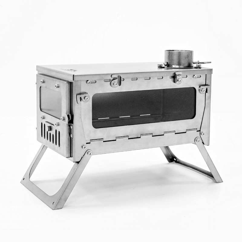 户外炉子便携式柴火炉露营钛炉野营烧火炉可视炉取暖炉帐篷炉