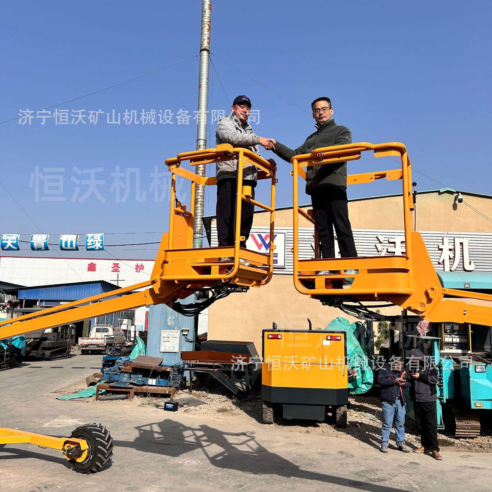 高空作业自动升降椰果采摘机 轮式自行走修剪平台车 果园采摘车