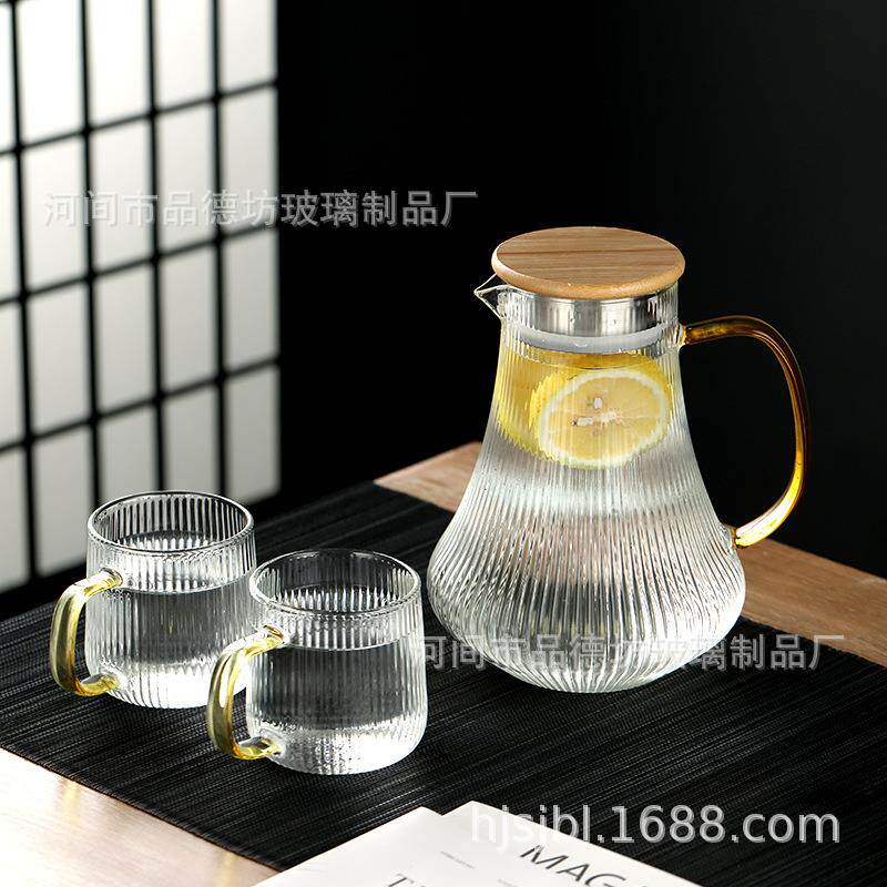 北欧杯子套装家用耐高温冷水壶凉水壶玻璃茶具客厅茶杯企鹅冷泡图片