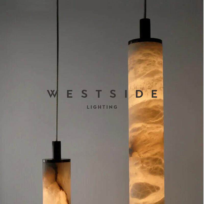 westside新中式轻奢西班牙天然云石饭厅灯极简吧台卧室床头吊线灯