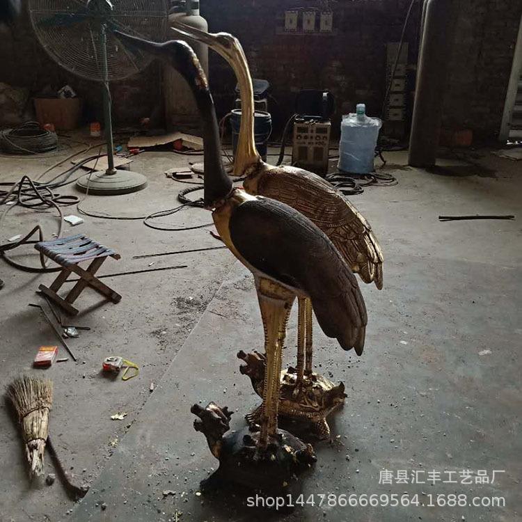 厂家各种动物铜雕 仿古仙鹤登龟动物雕塑 纯铜金蝉工艺品