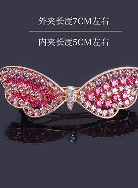 蝴蝶结后脑勺韩版水晶发夹发饰