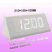 学生数字闹钟厂家钟电子夜光 创意led木头时钟批发多功能礼品批发
