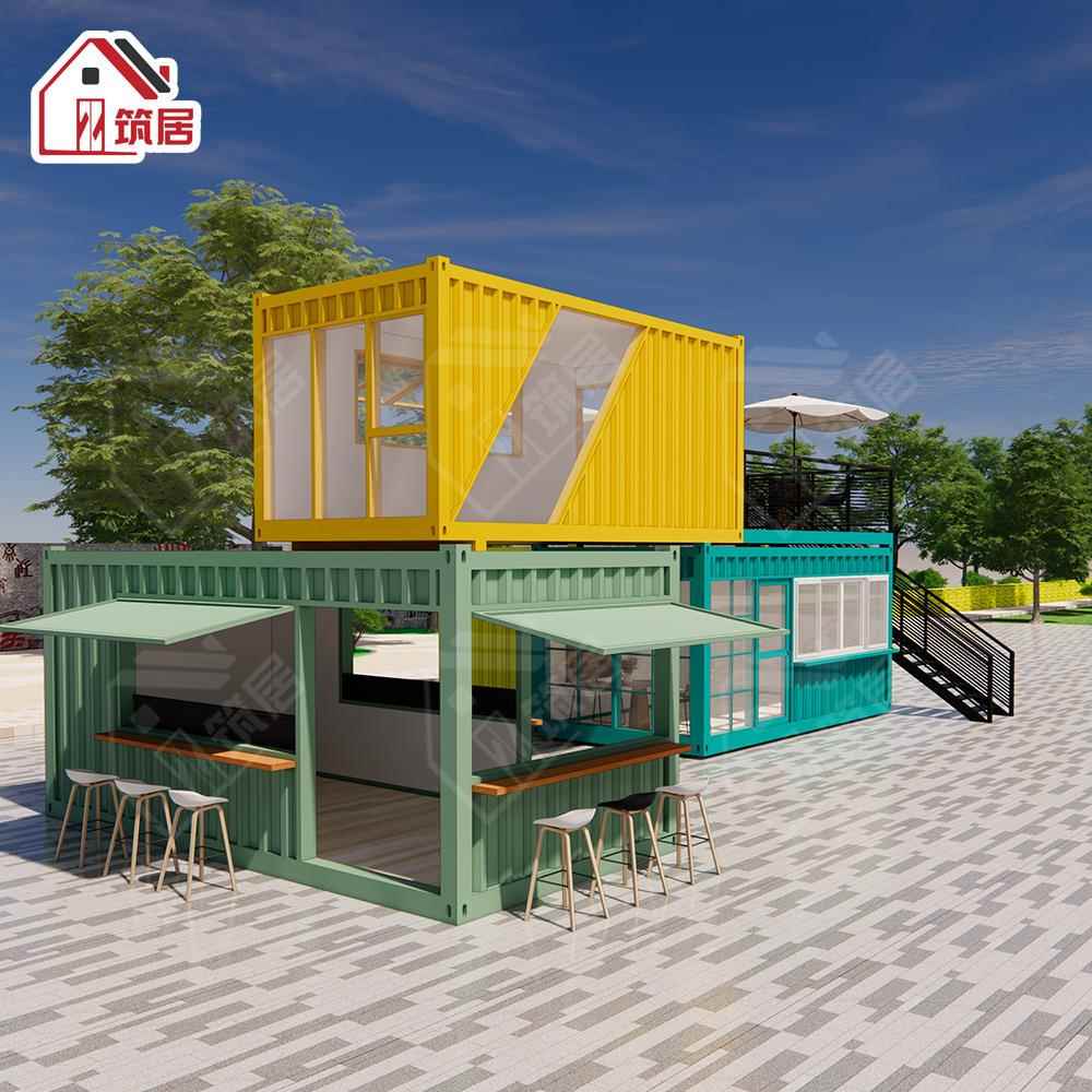 集装箱移动房两层带装修咖啡屋奶茶店钢结构网红餐厅移动售卖商铺