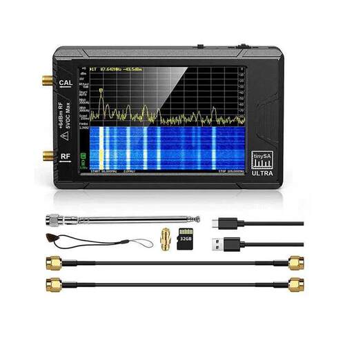 4寸TinySA ULTRA手持频谱分析仪 100k-5.3GHz