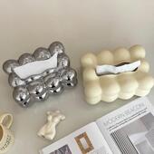 创意陶瓷棉花糖纸巾盒ins风床头纸巾收纳盒新款 饰摆件 小众设计装