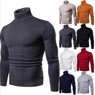 men autumn High base sweater warm knitted neck