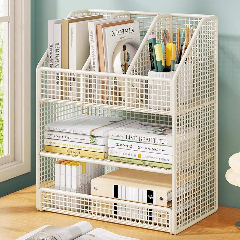 办公桌置物架家用卧室学生多层收纳书架客厅杂志装饰摆件整理展柜