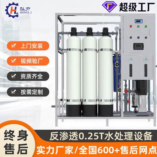 小型250KG工业反渗透水处理设备商用工业处理废水净水器