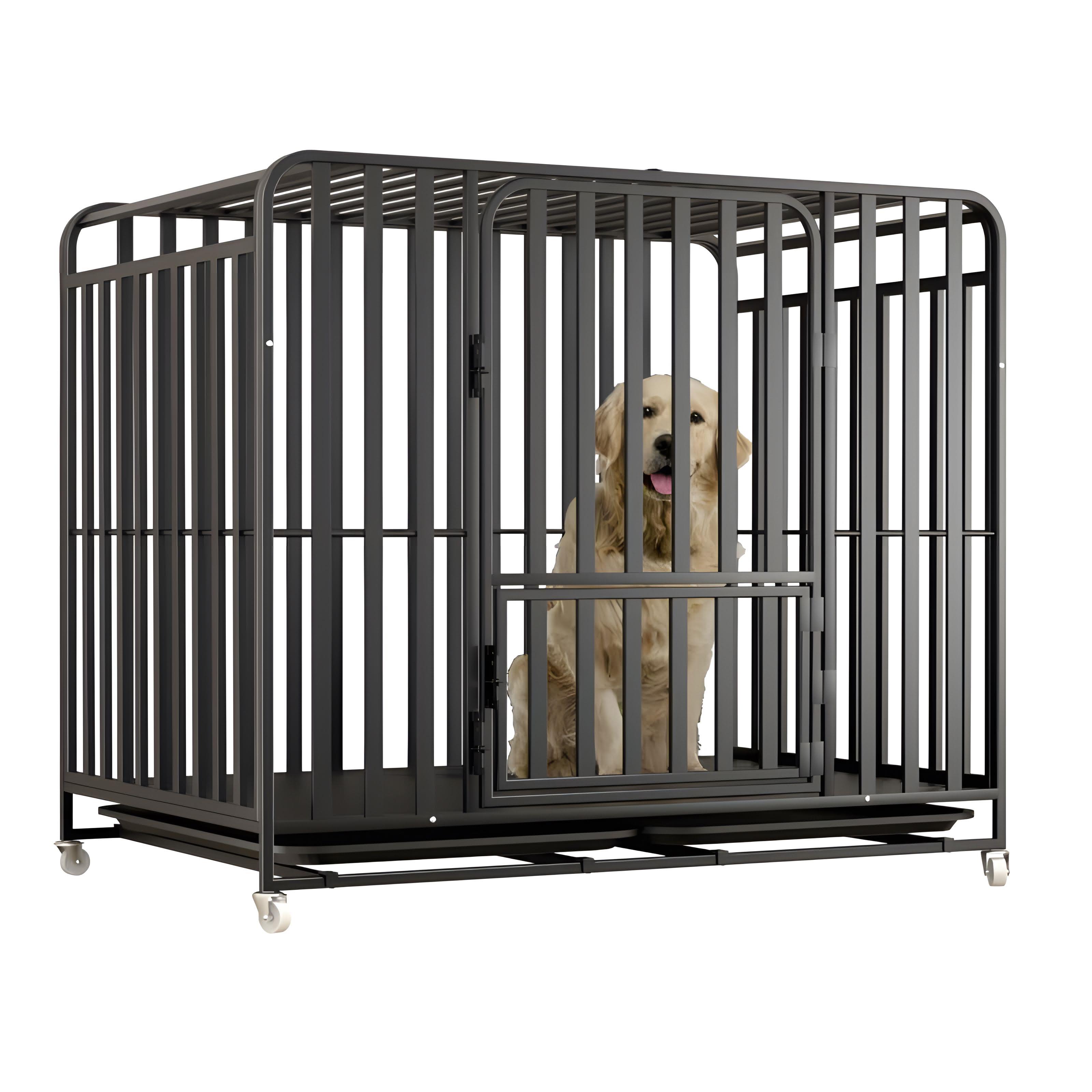 狗笼自动清粪子大型犬中型犬狗笼子带厕所家用室内外金毛拉布拉多