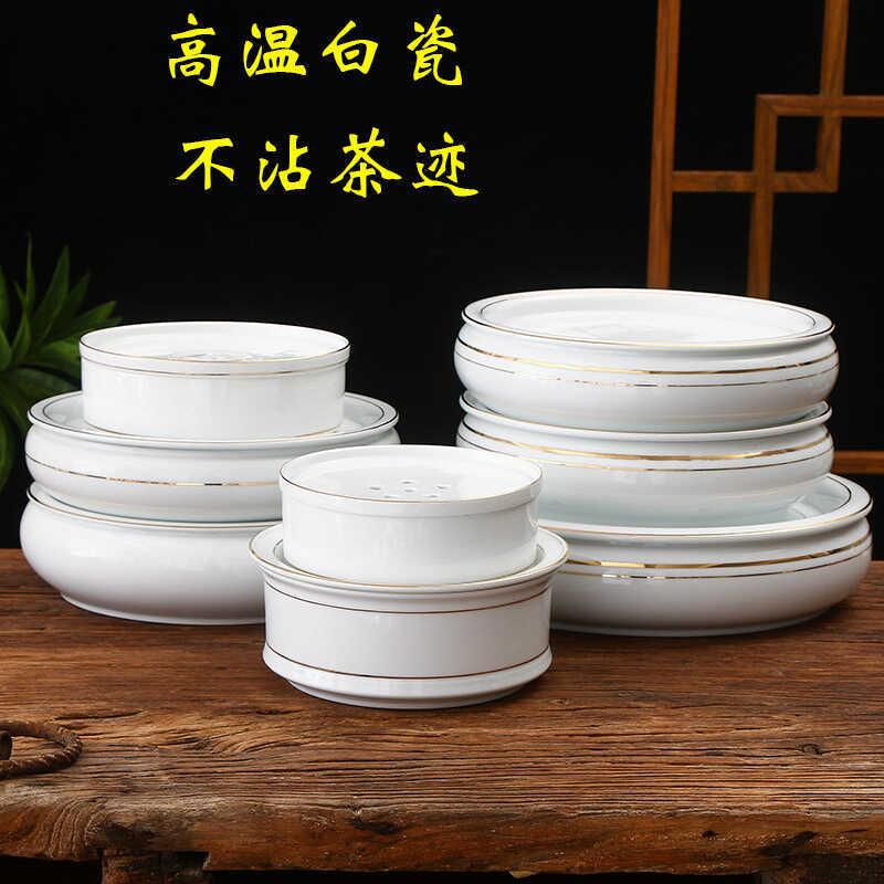 新款家用工夫具茶盘 潮汕轻奢现代感描金托盘
