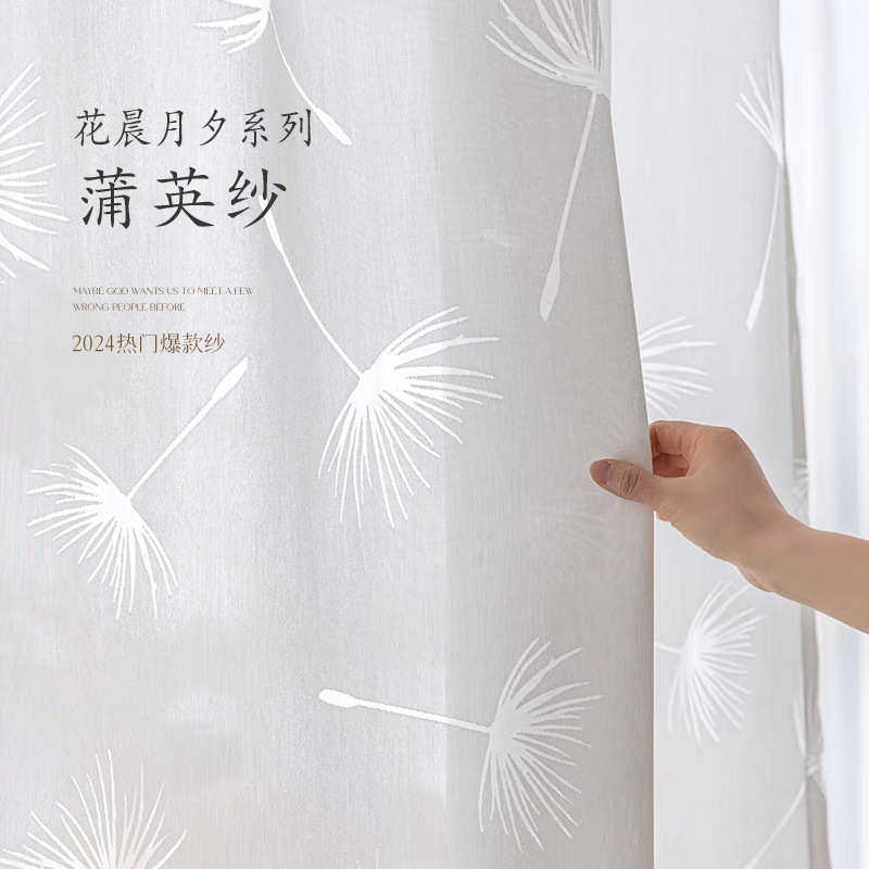系列人镜面新款窗纱月夕镂空2025花不透透光蝴蝶法式纱帘蝶恋花晨