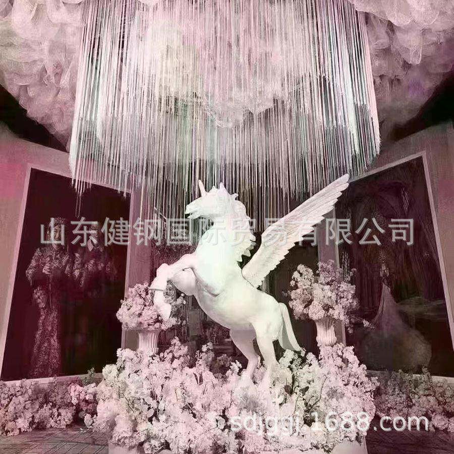 玻璃钢飞马 2米飞马 飞马摆件 婚礼飞马 背景飞马 wedding horse