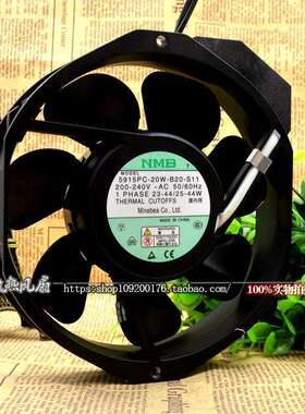 5915PC-20W-B20/B30 200VAC美蓓亚NMB MAT金属叶耐高温散热风扇