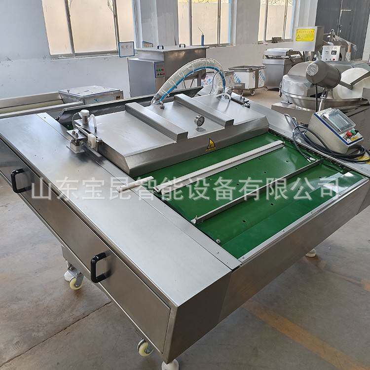 连续式海鲜真空包装机熟食鸡鸭鹅真空包装设备牛肉干卤蛋封口机