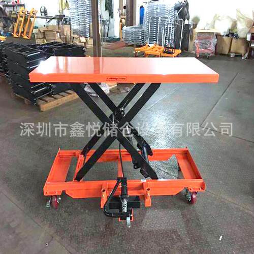 500kg移动手动升降平台车液压模具小台车小型升降车手推推车